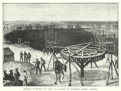 Mines de diamants de Kimberley, Cap de Bonne-Espérance, Afrique du Sud - French School