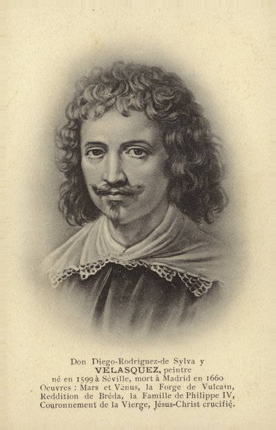 Diego Velasquez, peintre espagnol (lithographie) - French School