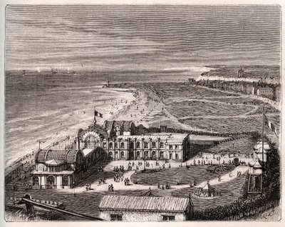 Dieppe - Normandie - gravure dans "La France illustrée: géographie, histoire, administration statistique" par V.A. Malte-Brun. 1884 - French School