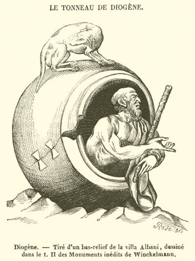 Diogène (gravure) - French School