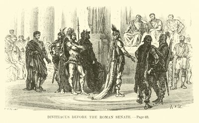 Divitiacus devant le Sénat romain - French School
