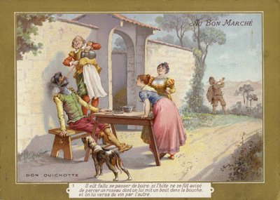 Don Quichotte buvant - French School