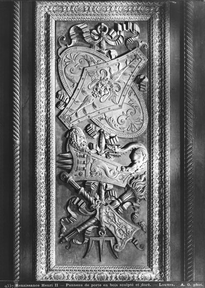 Panneau de porte, style Henri II, vers 1556 - French School