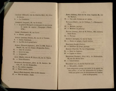 Double page du Salon des Refusés, 1863 - French School