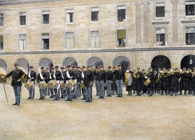Tambours, clairons et musique - dans "Album militaire" - Légion de la Garde - French School