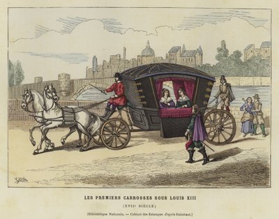 Ancienne voiture française, règne de Louis XIII, 17ème siècle - French School