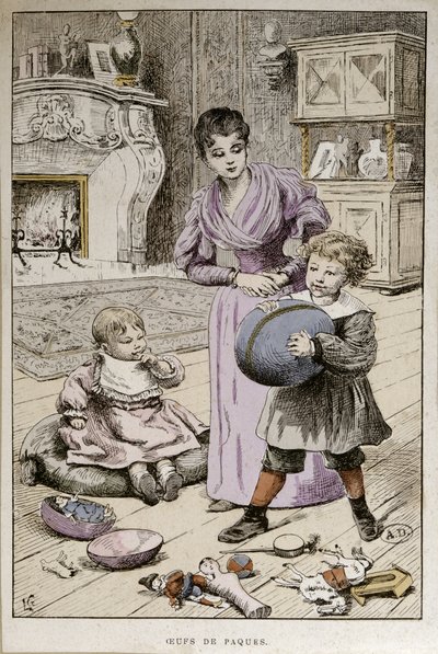 Œufs de Pâques, vers 1890 - French School