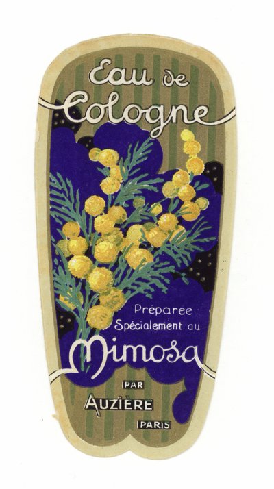 Étiquette Eau de Cologne, Mimosa - French School