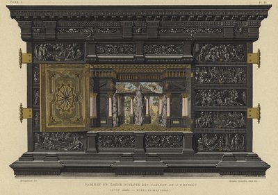 Cabinet en ébène connu sous le nom de Cabinet de l