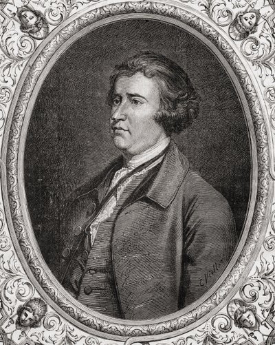 Edmund Burke, de Histoire de la Révolution Française par Louis Blanc (1811-82) - French School