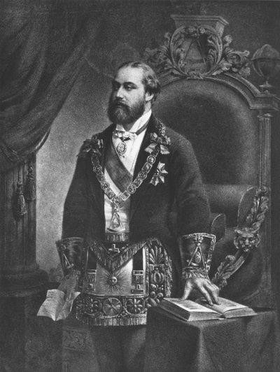 Édouard (1841-1910) Prince de Galles, plus tard Édouard VII, en tant que Grand Maître de la Franc-maçonnerie, 1884 - French School