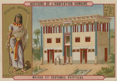 Maison et costumes égyptiens - French School