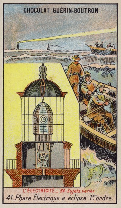 Phare électrique (chromolithographie) - French School