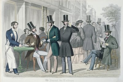 Jeunes Hommes Élégants sur la Terrasse d