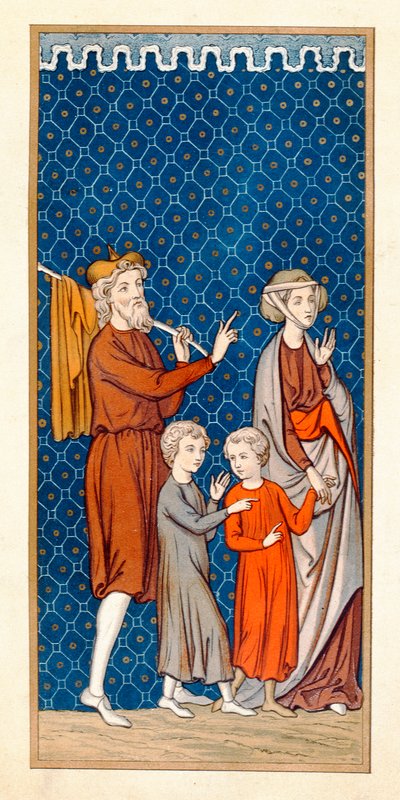 Élimélec et sa femme Naomi avec leurs deux fils quittant Bethléem après une famine, copie d