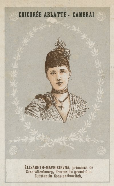 Elisabeth Mavrikievna, princesse de Saxe-Altenbourg, femme du grand-duc Constantin Constantinovitch - French School