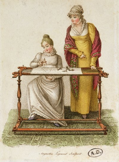 Broderie, vers 1810-20 - French School