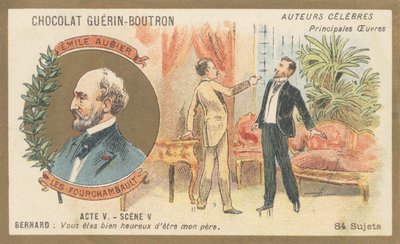 Émile Augier (1820-1889), dramaturge français, auteur de la comédie en 5 actes « Les Fourchambault » - French School