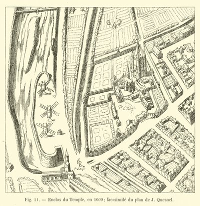 Enclos du Temple, en 1609 - French School