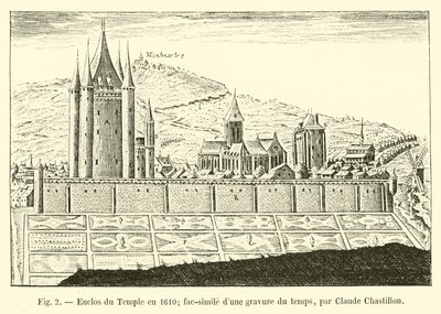 Enclos du Temple en 1610 - French School