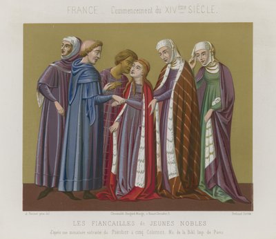 Les fiançailles des jeunes nobles - French School