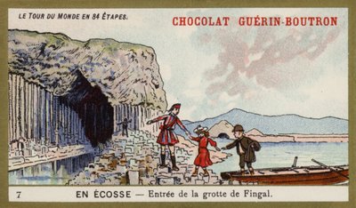 Entrée de la grotte de Fingal ; Écosse - French School