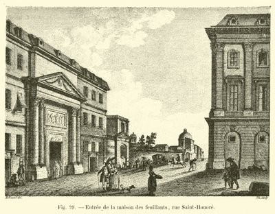 Entrée de la maison des Feuillants, rue Saint-Honoré - French School