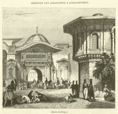 Entree du Divan (engraving) - French School
