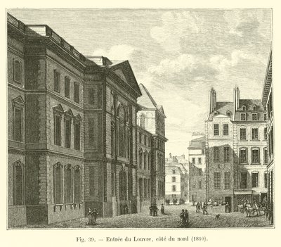 Entrée du Louvre, côté du nord, 1810 - French School