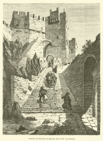 Entrée du château de Lindos, dans l