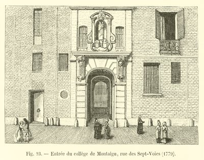 Entrée du collège de Montaigu, rue des Sept-Voies, 1779 - French School