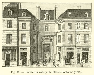 Entrée du collège de Plessis-Sorbonne, 1779 - French School