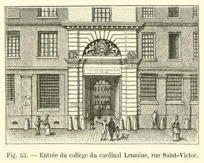 Entrée du collège du cardinal Lemoine, rue Saint-Victor - French School