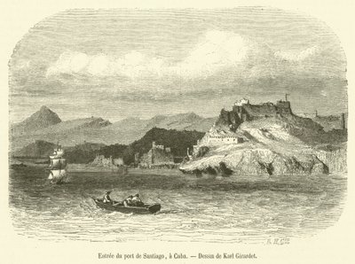 Entrée du port de Santiago, à Cuba - French School