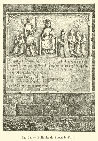 Épitaphe de Simon le Turc - French School