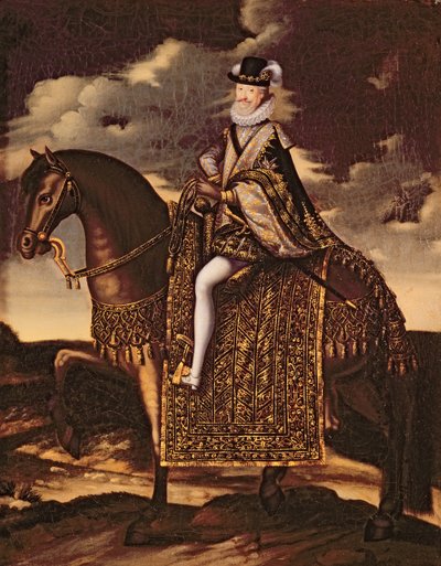 Portrait équestre de Henri IV (1553-1610) - French School