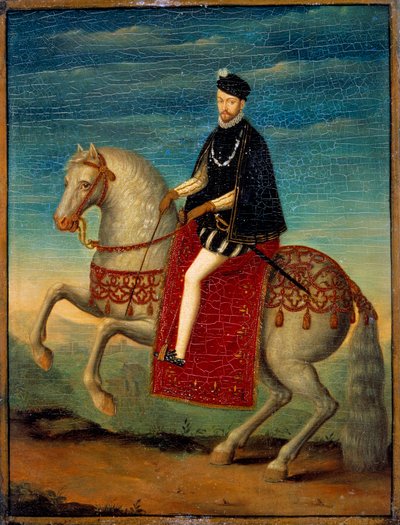 Portrait équestre de Charles IX (1550 - 1574) - French School