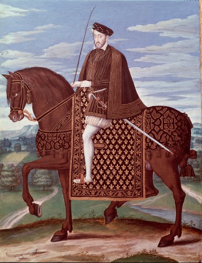 Portrait équestre de Henri II, roi de France. Peinture anonyme - French School