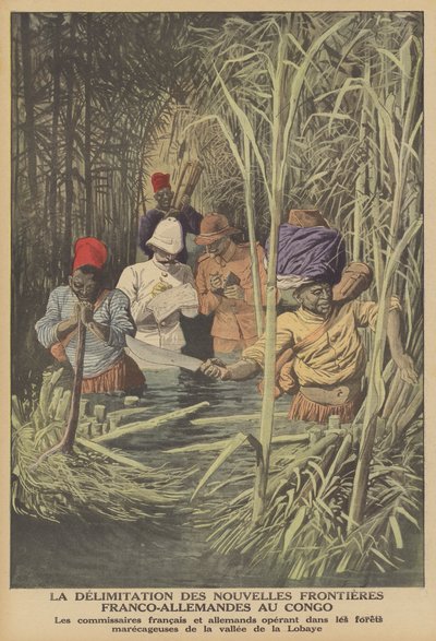Établissement de la frontière entre les territoires français et allemands au Congo - French School