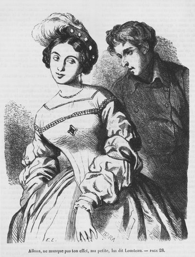 Étienne Lousteau parlant à une actrice, illustration de 