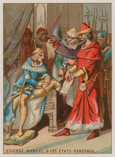Étienne Marcel presse le Grand Édit de Réforme sur le Dauphin - French School