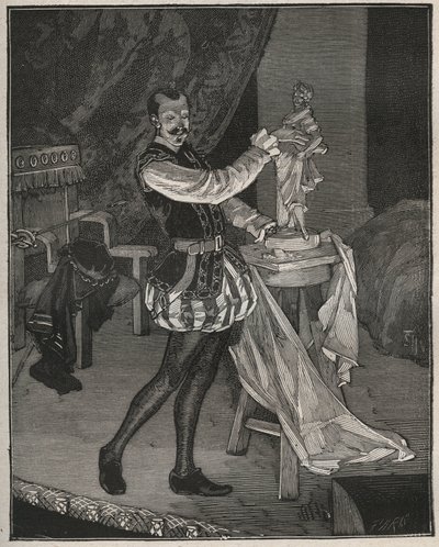 Etienne Marin Melingue jouant Benvenuto Cellini dans "Ascanio" d