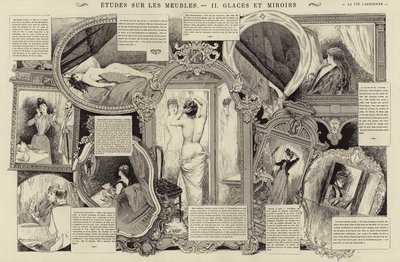Études sur les meubles, Glaces et miroirs - French School