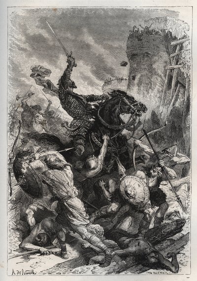 Eudes (Odon) (860-898), roi des Francs, mène la bataille contre les Normands et défend victorieusement Paris (860-887) - Eudes (852-898) en bataille contre les Normands - « L