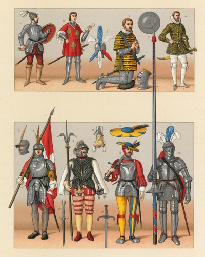 Costume européen des XVe-XVIe siècles - French School