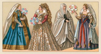 Costume du XVIe siècle en Europe - French School
