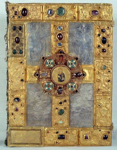 Évangéliaire incrusté de pierres précieuses de Saint Gauzelin (Gauzelin de Toul) - French School