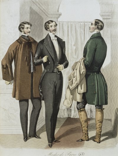 Robe de soirée, illustration du Journal des Tailleurs, 16 février 1851 - French School
