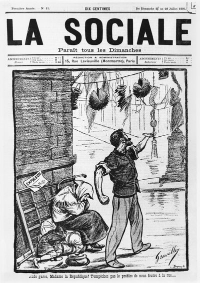 Expulsion, couverture de La Sociale, 21-28 juillet 1895 - French School