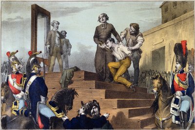 Exécution de Jean-Baptiste Troppmann, 19 janvier 1870, vers 1870 - French School
